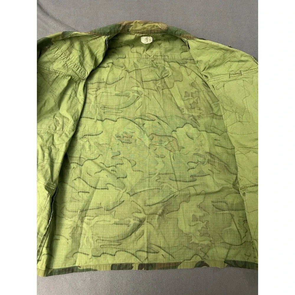 Vietnam US ARMY USMC Jungle Jacket Coat Lowland ERDL Medium Short Camouflage EUC